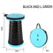 Portable Collapsible Telescopic Stool - Foldable, Lightweight, Adjustable, and Compact Camping Chair (Sky blue-Black)