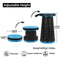 Portable Collapsible Telescopic Stool - Foldable, Lightweight, Adjustable, and Compact Camping Chair (Sky blue-Black)