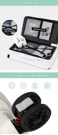 Smart Hard-Shell Luggage with USB Charging Port & Cup Holder - 20
