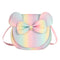 Adorable Bow Bear Crossbody Bag for Kids - rainbow-colored Small Shoulder Bag 13*13*5cm