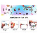 DIY Charm Bracelet Making Kit - Colorful Beads and Charms Set with Storage Box(66PCS)
