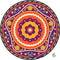 Set of 6 Mandala Ceramic Drink Coasters - Absorbent, Non-Slip Coasters for Coffee Table and Home Decor 10.4cm