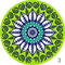 Set of 6 Mandala Ceramic Drink Coasters - Absorbent, Non-Slip Coasters for Coffee Table and Home Decor 10.4cm