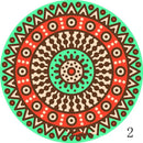 Set of 6 Mandala Ceramic Drink Coasters - Absorbent, Non-Slip Coasters for Coffee Table and Home Decor 10.4cm