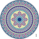 Set of 6 Mandala Ceramic Drink Coasters - Absorbent, Non-Slip Coasters for Coffee Table and Home Decor 10.4cm