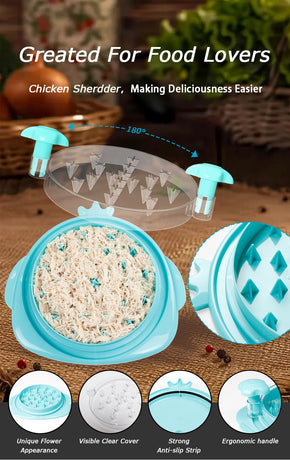 2pcs Green New Chicken Shredder - Effortless Chicken Breast Shredding Tool for Meal Prep and Baby Food