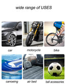 Portable 12V Digital Tire Inflator Air Compressor with LED Light - 120W, 300cm Power Cord, Multi-Purpose for Cars, Motorcycles, Bicycles, and Inflatables