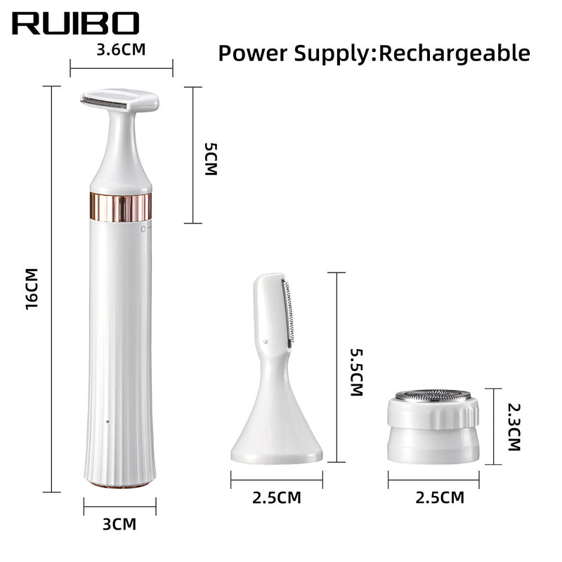 3-in-1 Electric Hair Removal Trimmer - Rechargeable Grooming Kit