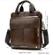 Brown Men's Genuine Leather Shoulder Bag - Vintage Business Briefcase