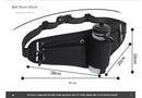 Grey Adjustable Running Waist Pack with Water Bottle Holder, Reflective Design, and Multiple Storage Pockets for Outdoor Activities