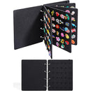 Black Felt Storage Book for Shoe Charms and Pin Collectibles, Durable Organizer