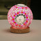 Pink Handmade Mosaic Glass Lamp - Vibrant Decorative Table Light