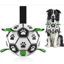15*15cm Interactive Dog Toy Soccer Ball with Rope | Outdoor Fetch & Tug Play for Dogs | Training & Exercise Pet Toy