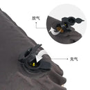 Black Automatic Inflatable 3D Outdoor Sponge Pillow - Portable Camping Travel Neck Cushion, Comfortable Air Mattress for Tent, Versatile Nap Pillow