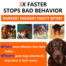 Dark Gray Ultrasonic Dog Bark Control Device, Rechargeable Dog Trainer with LED Flashlight, Portable Anti-Barking Tool