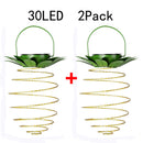 2 Pcs 30 LEDS Solar Pineapple Lantern – Outdoor LED Decorative Hanging Light, Waterproof Iron Art, Solar-Powered Garden String Light