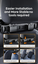 Black Adjustable 3D Memory Foam Car Seat Headrest with Side Support, Universal Neck Pillow for Travel Comfort