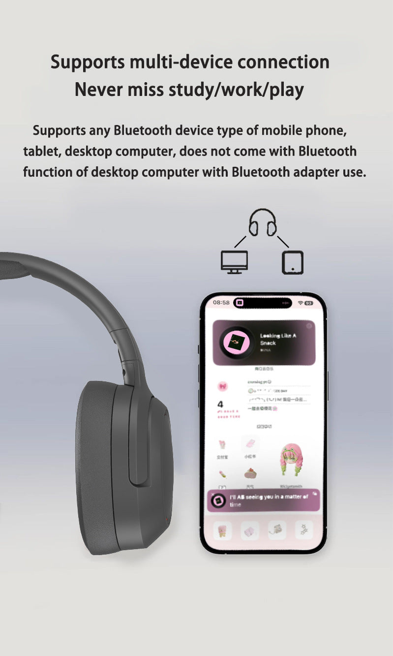 Pink P2963 Wireless Bluetooth Headphones with LED Light, Hi-Fi Sound, and Sport Design