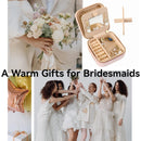 2PCS Gray Portable Travel Jewelry Box with Mirror and Compartments