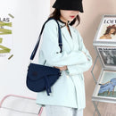 Black Compact Nylon Crossbody Shoulder Bag - Stylish and Lightweight Sling Purse