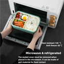 2 PCS Khaki Multipurpose Lunch Box with Spoon and Fork