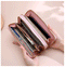 2 PCS Pink Elegant Floral Embossed Long Wallet with Double Zipper