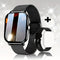 Steel Bracelet With Silicone Strap Black Smart Fitness Watch with Large Display - 24 Sport Modes, Heart Rate Monitor & More