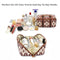 White Boho Travel Cosmetic Bag - Large Waterproof Makeup Organizer with Handle
