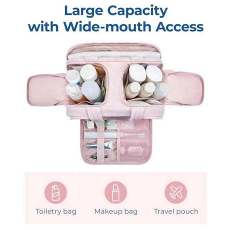 Beige Waterproof Travel Duffle Bag - Lightweight Multi-Pocket Overnight Bag for Women