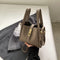 Elephant Gray Elegant Leather Shoulder Bag - Compact Handbag with Adjustable Strap