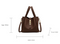 Brown Elegant Leather Shoulder Bag - Compact Handbag with Adjustable Strap