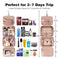 Black Multifunctional Travel Toiletry Organizer with Hanger and Large Storage Capacity