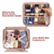 Pink Multifunctional Travel Toiletry Organizer with Hanger and Large Storage Capacity