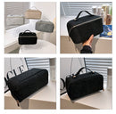Black Elegant Glitter Cosmetic Bag with Zipper and Handle