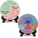 2 PCS Purple Emotion Wheel and Control Circle with Display Stands for Personal Development