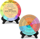 2 PCS Rainbow Color Scheme Emotion Wheel and Control Circle with Display Stands for Personal Development