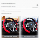 2 PCS Red Steering Wheel Cover - Soft and Comfortable, Fits 38cm Diameter Steering Wheels