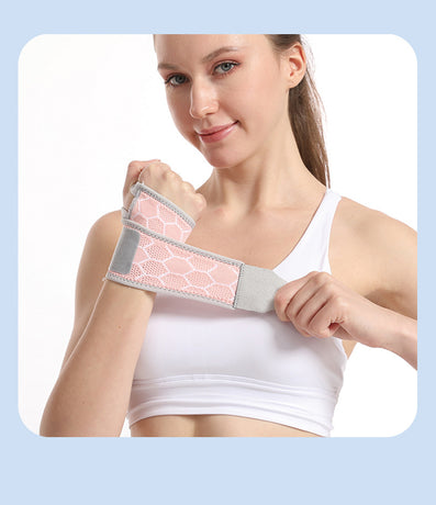 2 Pairs Pink Breathable Sports Wrist Support Wrap - Fitness Gym Wristband for Badminton & Injury Prevention