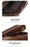 Coffee Genuine Leather Tri-Fold Wallet - Fashionable Multi-Card Men's and Women's Wallet