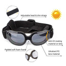 Black Lenses Pet Sunglasses for Dogs and Cats - UV Protection, Adjustable Strap, Anti-Wind and Anti-Fog Pet Goggles