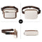 Black Adjustable Waterproof PU Leather Waist Bag – Stylish Crossbody Belt Bag for Men & Women