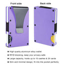 2 Pcs Silver Aluminum Alloy RFID Blocking Wallet – Compact, Lightweight Credit Card Holder and Money Clip