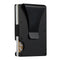 2 Pcs Black Aluminum Alloy RFID Blocking Wallet - Compact, Lightweight Credit Card Holder and Money Clip