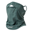 2 Pcs Lake Blue UV Protection Breathable Cycling Face Mask with Ear Hooks - Summer Ice Silk Neck Gaiter for Men and Women