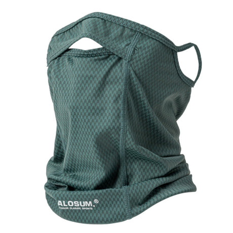 2 Pcs Lake Blue UV Protection Breathable Cycling Face Mask with Ear Hooks - Summer Ice Silk Neck Gaiter for Men and Women