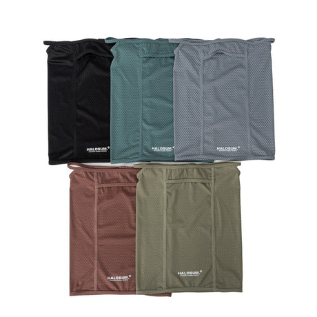 2 Pcs Lake Blue UV Protection Breathable Cycling Face Mask with Ear Hooks - Summer Ice Silk Neck Gaiter for Men and Women