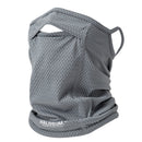 2 Pcs Grey UV Protection Breathable Cycling Face Mask with Ear Hooks - Summer Ice Silk Neck Gaiter for Men and Women