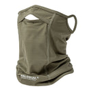 2 Pcs Army Green UV Protection Breathable Cycling Face Mask with Ear Hooks - Summer Ice Silk Neck Gaiter for Men and Women