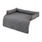 75*75CM Black Waterproof & Scratch-Resistant Pet Sofa Protector Mat with Pillow | Cat & Dog Bed, Washable, All-Season
