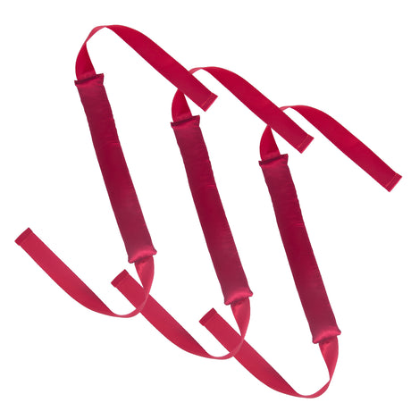 3 Sticks Claret No-Heat Hair Curling Ribbon Kit - Silk Ribbon Curling Wand for Sleep-in Styling